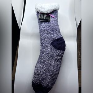 Cuddl Duds Sherpa Lined Lounge Socks with Plushfill in Purple NWT